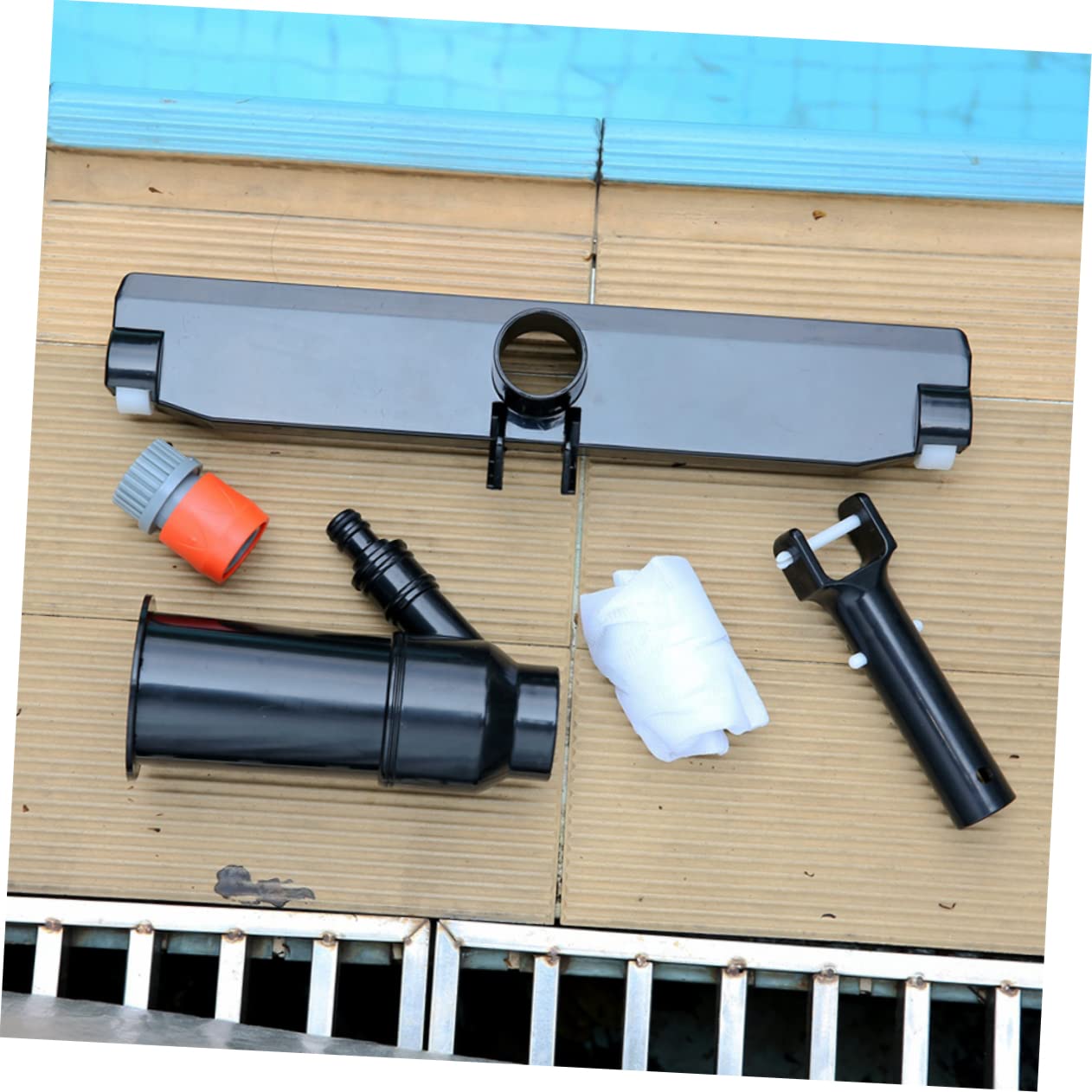 HEMOTON 1 Set Pool Cleaning Suction Head Vacuum Cleaning Brush for Moss Removal Black