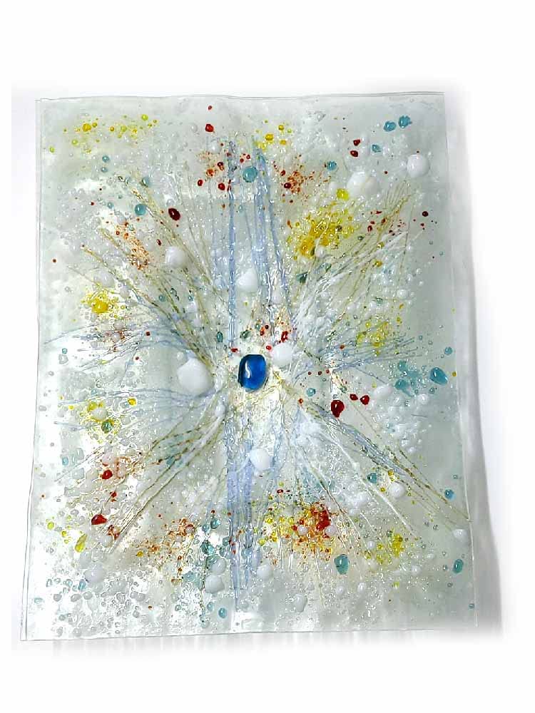 Centre de table en verre fusion italien BLUSUPERSHOP pour moderniser votre salon