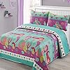 Smart Linen Kids/Teens/Girls Bedspread Set Coverlet Mermaid Dolphin Jellyfish Sea Star Seashell Turquoise Lavender Pink… 61aPvVkDb4L. SS100