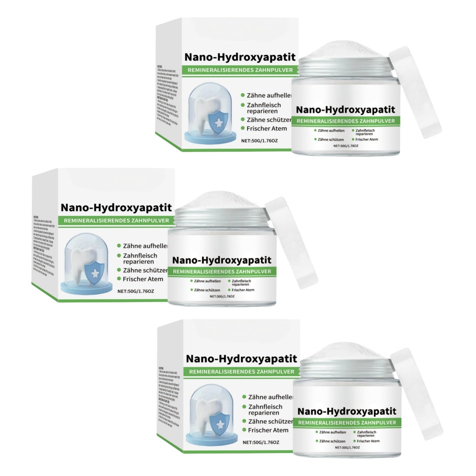 Dental Powder - Restores Natural Shine to Teeth, Delikatna codzienna