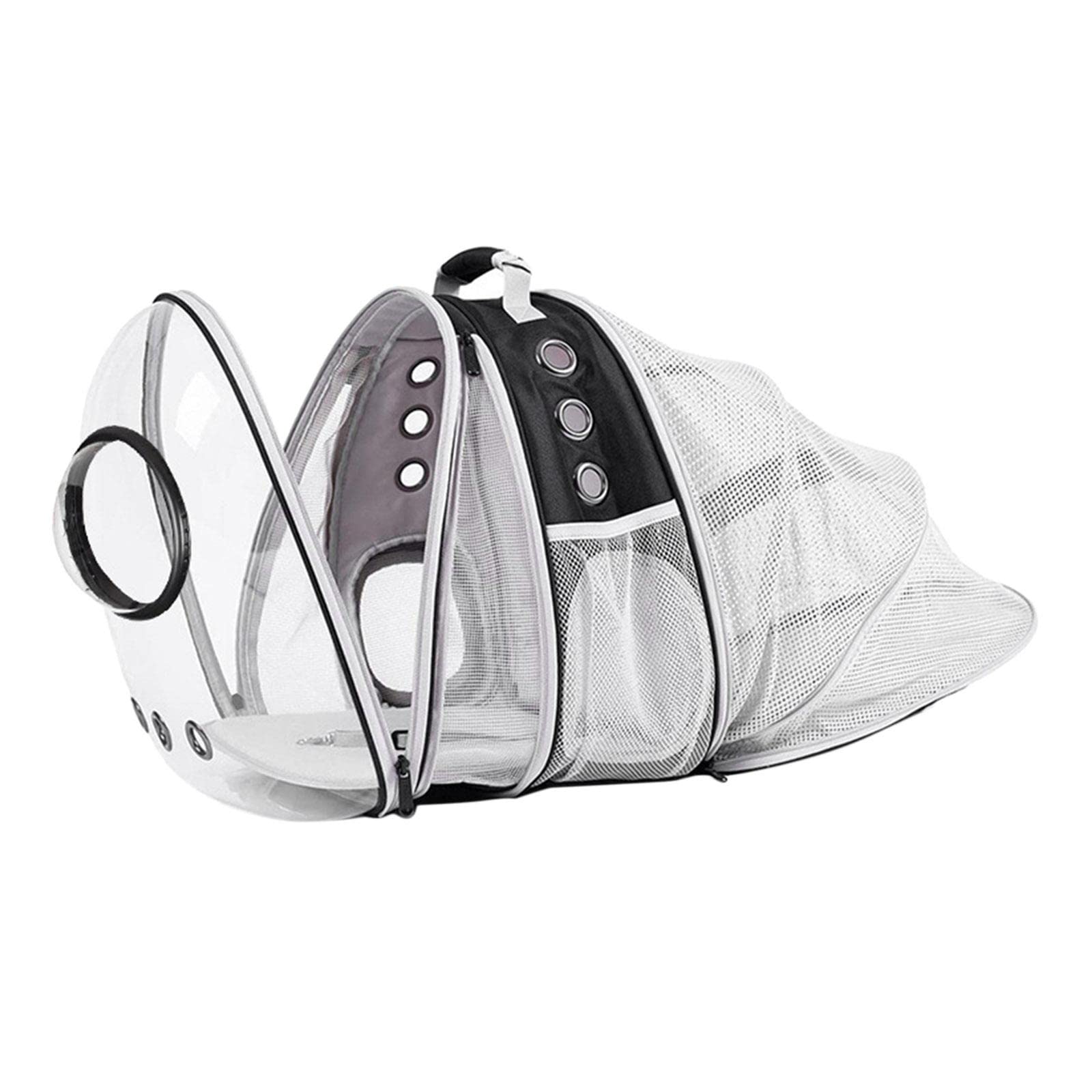 Sac à dos pour chat extensible avec double dôme transparent