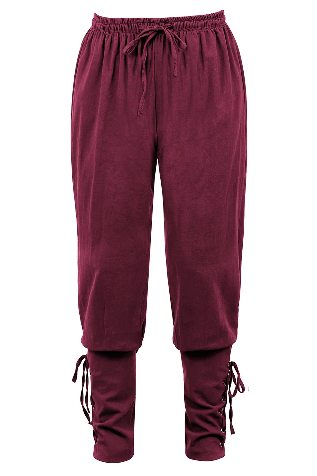 Men's Pirate Pants Ankle Banded Cuff Renaissance Pants Medieval Viking Navigator Pirate Costume Trousers Gothic Pants
