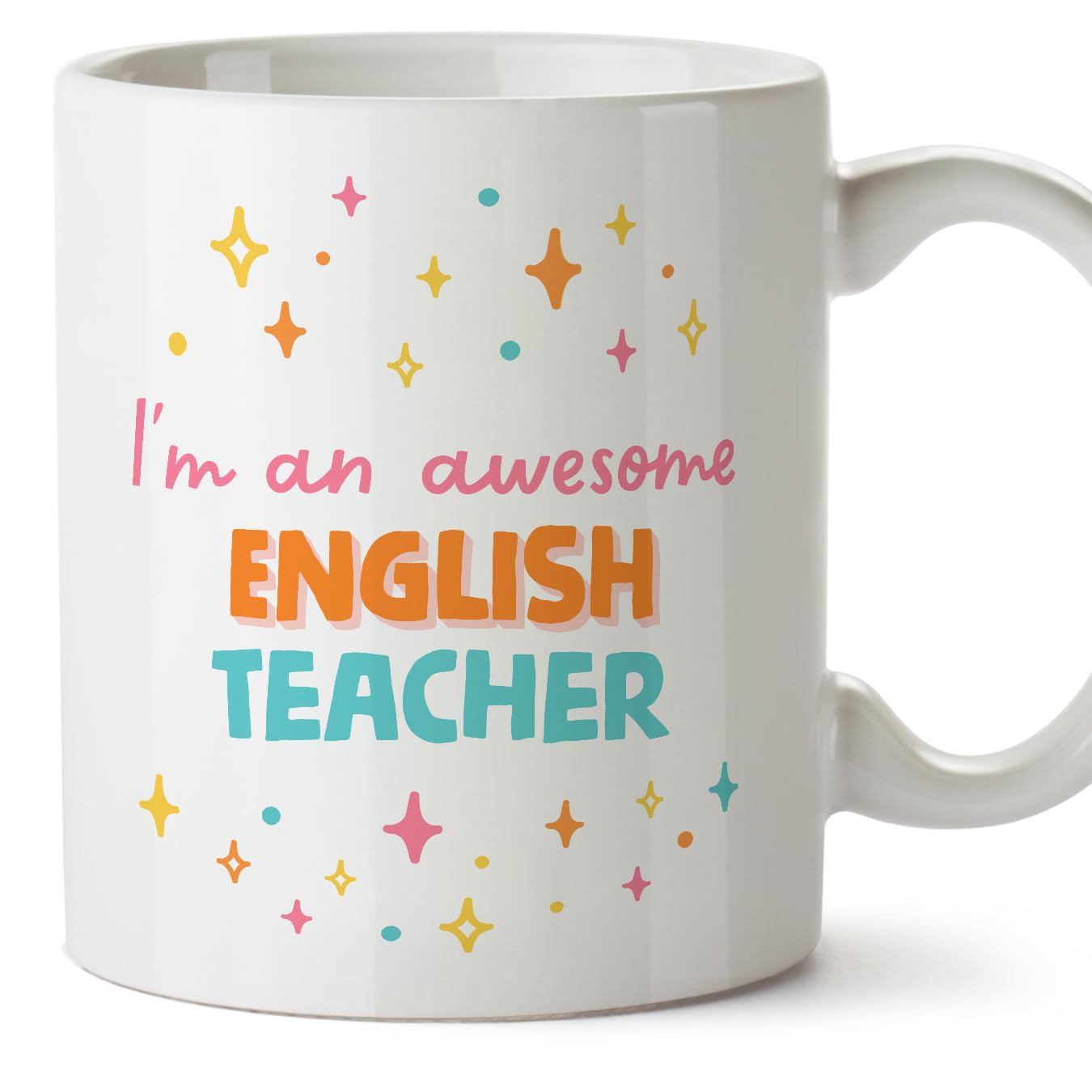 MUGFFINS English Teacher Woman Mug - in English - I'm Awesome! - Funny Gift for Colleagues - Ceramic 11oz Mug