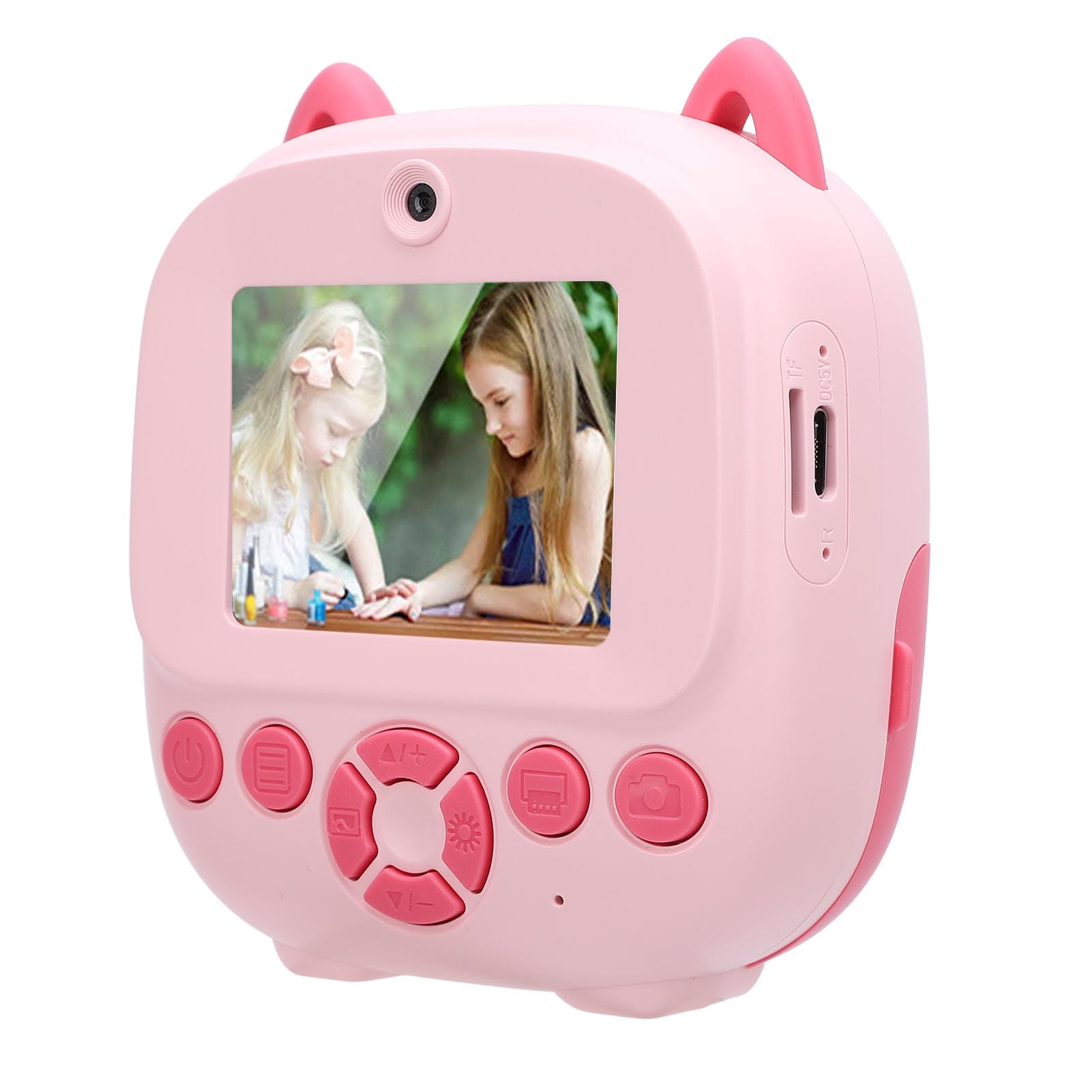 Sofortdruckkamera 48MP 1080p Digital Thermaldruck 1300mAh Akku 2,4 Zoll 16 Graustufen Pink