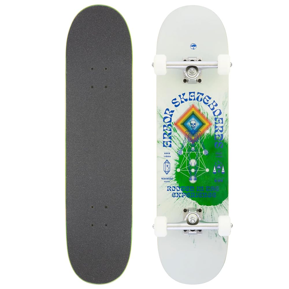 Arbor Whiskey 8.0 Experience Complete Skateboard - Skateboard Complete for Kids and Beginners - 54mm 90A Wheels, ABEC 7 Bearings, and Griptape Included