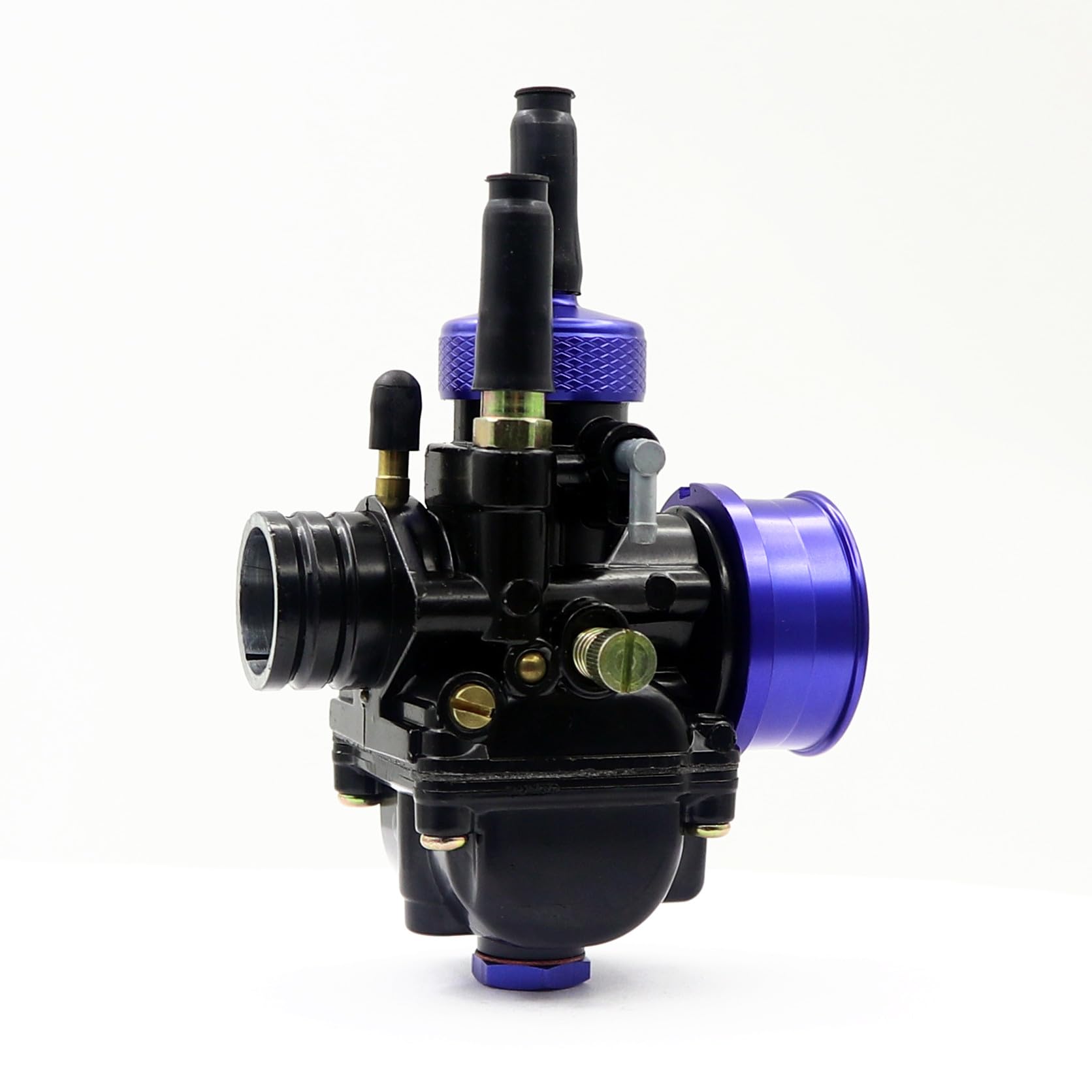 Carburatore PHBG, 17 mm/19 mm/21 mm, compatibile con motori Minarelli Keeway Peugeot Piaggio a 2 tempi per scooter, Oro/Rosso/Blu (Blu, 21 mm)