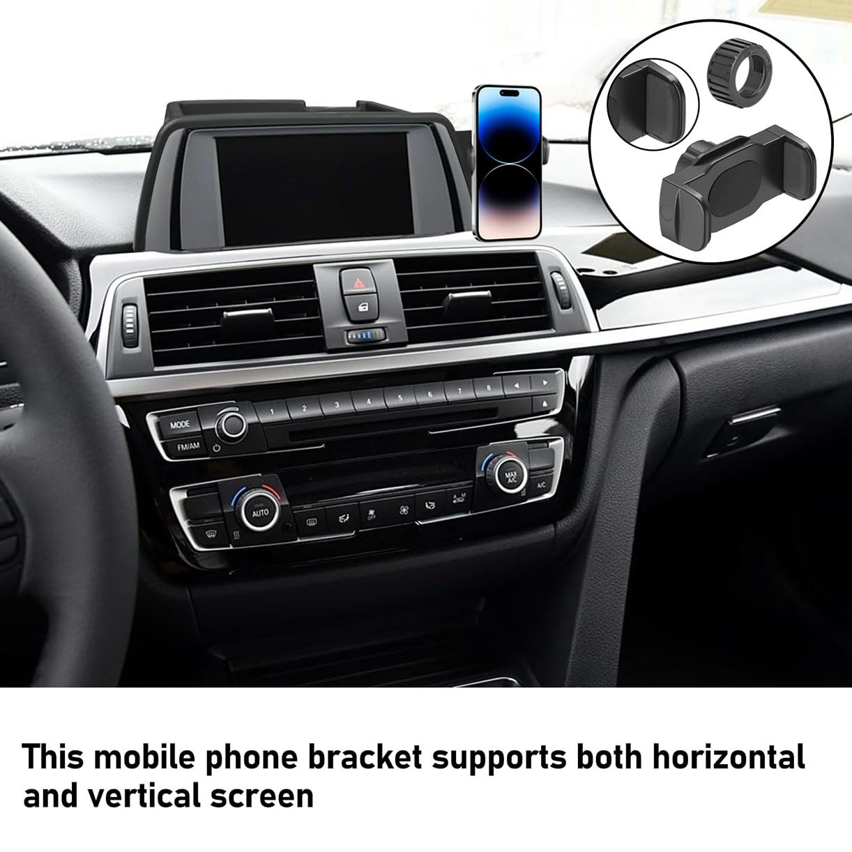 Soporte de teléfono móvil para Coche,Soporte de teléfono móvil Ajustable Giratorio 360°,para BMW 3 Series F30 2015-2018