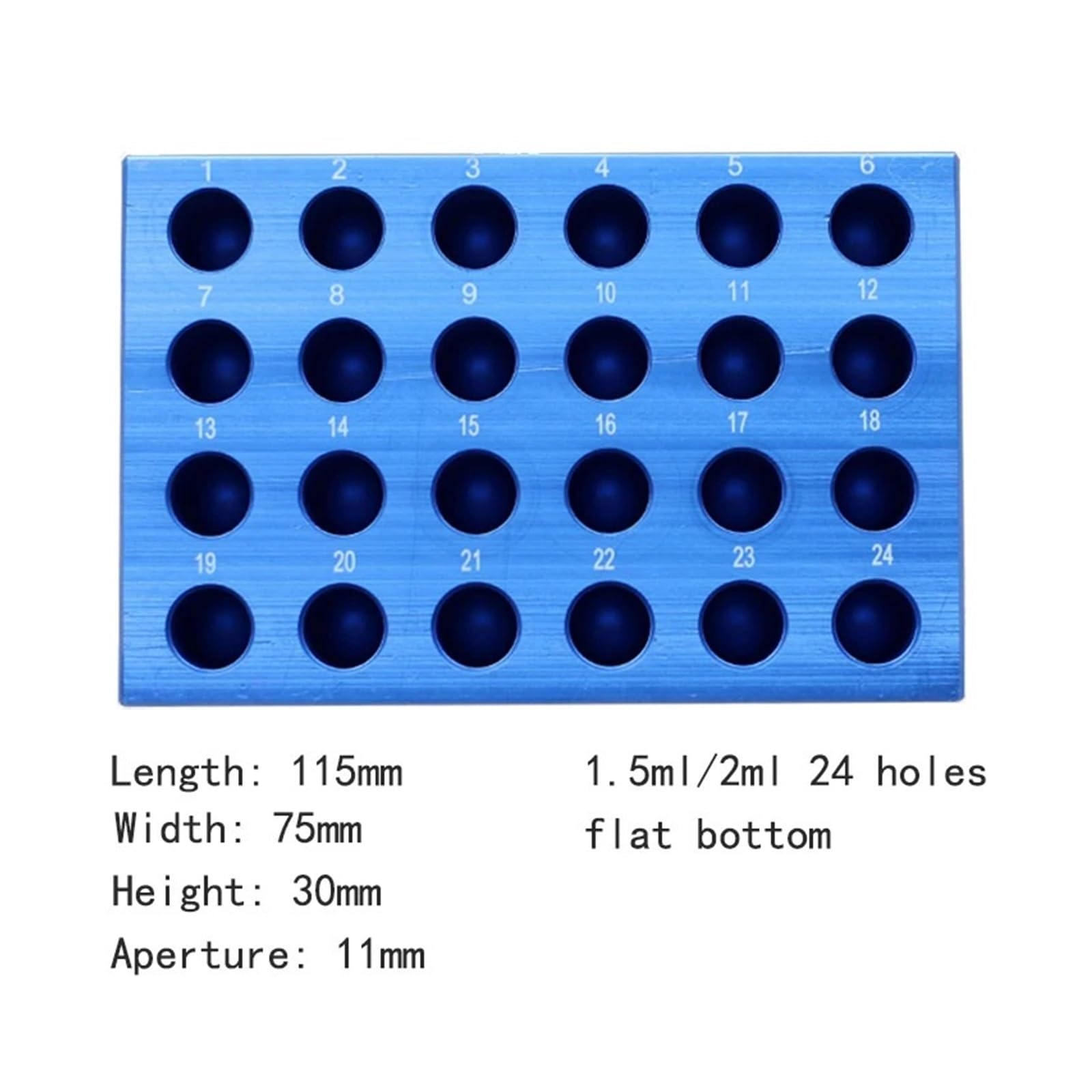 1 unidad de caja de hielo de aluminio de 0,2/2 ml, tubo de centrífuga, bloque de hielo, termostato de baja temperatura(2mlx24 holes)