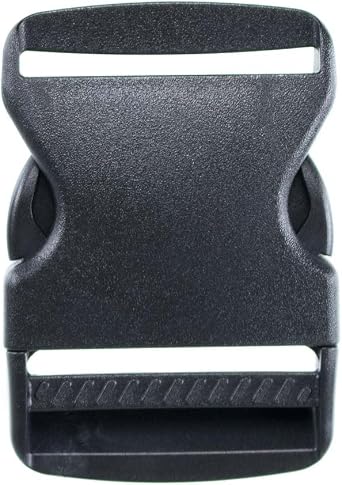 Paracord Planet 2 Inch Side Release Black Plastic Buckles for Nylon Web Belts, Replacement Buckles, Camping Gear, and Bags
