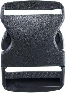 Paracord Planet 2 Inch Side Release Black Plastic Buckles for Nylon Web Belts, Replacement Buckles, Camping Gear, and Bags