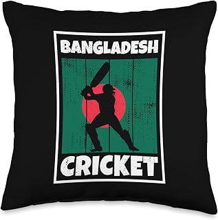 Bangladeshi Cricket Fan Flag of Bangladesh Cricket Throw Pillow