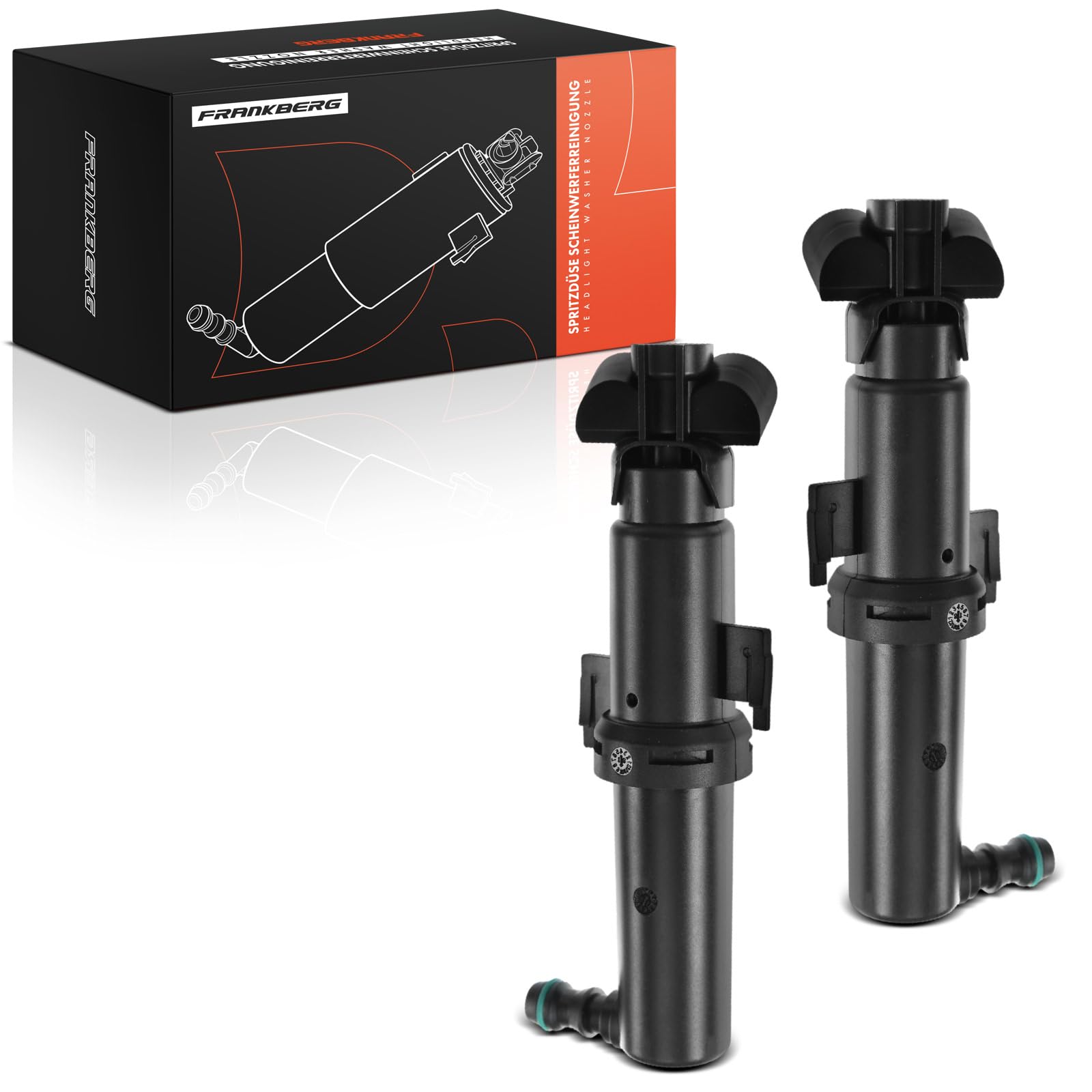 Frankberg Limpieza de faros Boquillas de lavado Compatible con A3 8P1 A3 Sportback 8PA A3 Cabrio 8P7 Replace# 8P0955101B