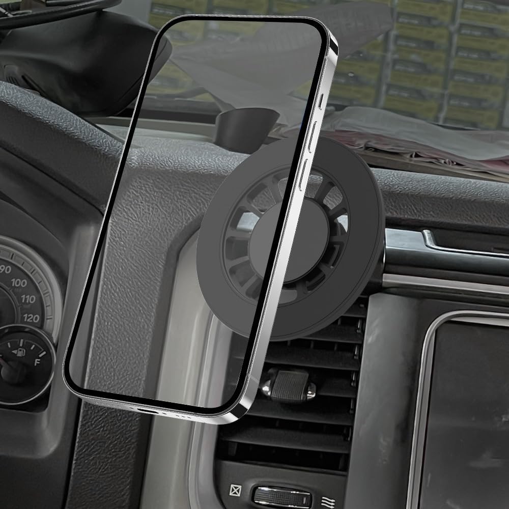 Dodge RAM Trucks Magnetic Phone Mount Fit for Dodge RAM Trucks 2013-2018, Super Stable Magnetic Phone Holder Adjustable Compatible with iPhone 17/16/15/14/13/12/Mini Series