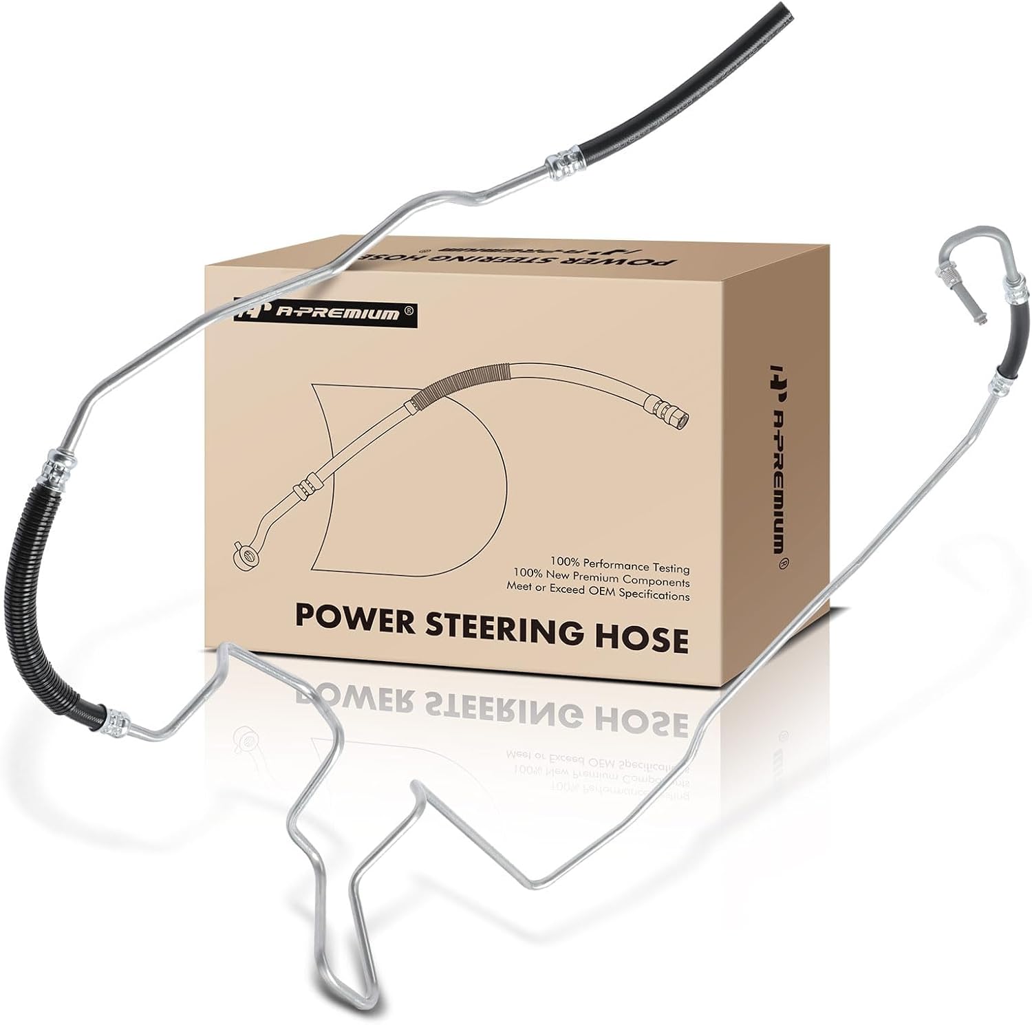 A-Premium Power Steering Return Hose Line Assembly Compatible with Buick Lucerne & Cadillac DTS, 2006-2011, 4.6L, Gear To Reservoir