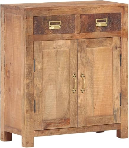 Credenza Bassa Stile Rustico Industriale Scomparti e Cassetti Madia Armadietto