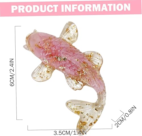 Miniatura 7 de Koi Fish - Figura decorativa de cristal, pequeño adorno de pez de cristal para escritorio del hogar, decoración de atracción de riqueza de la suerte
