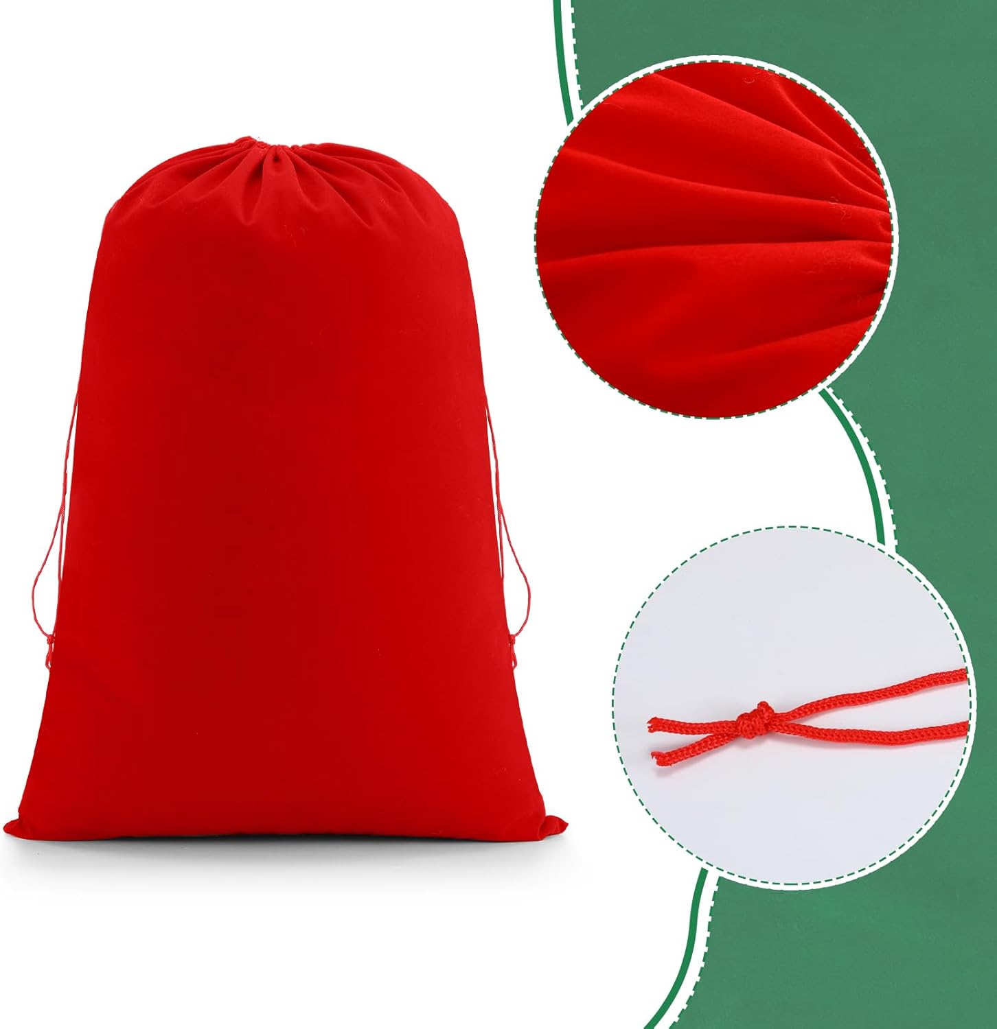 Hahafelt 6 Pcs 16x24 Inch Large Velvet Drawstring Gift Bag Velvet Jewelry Pouch Mixed Colors Gift Bag for Wedding Party Favors Cosmetic Samples - Image 4