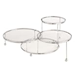 Cakes 'N More 3-Tier Cupcake and Cake Stand Display, Silver