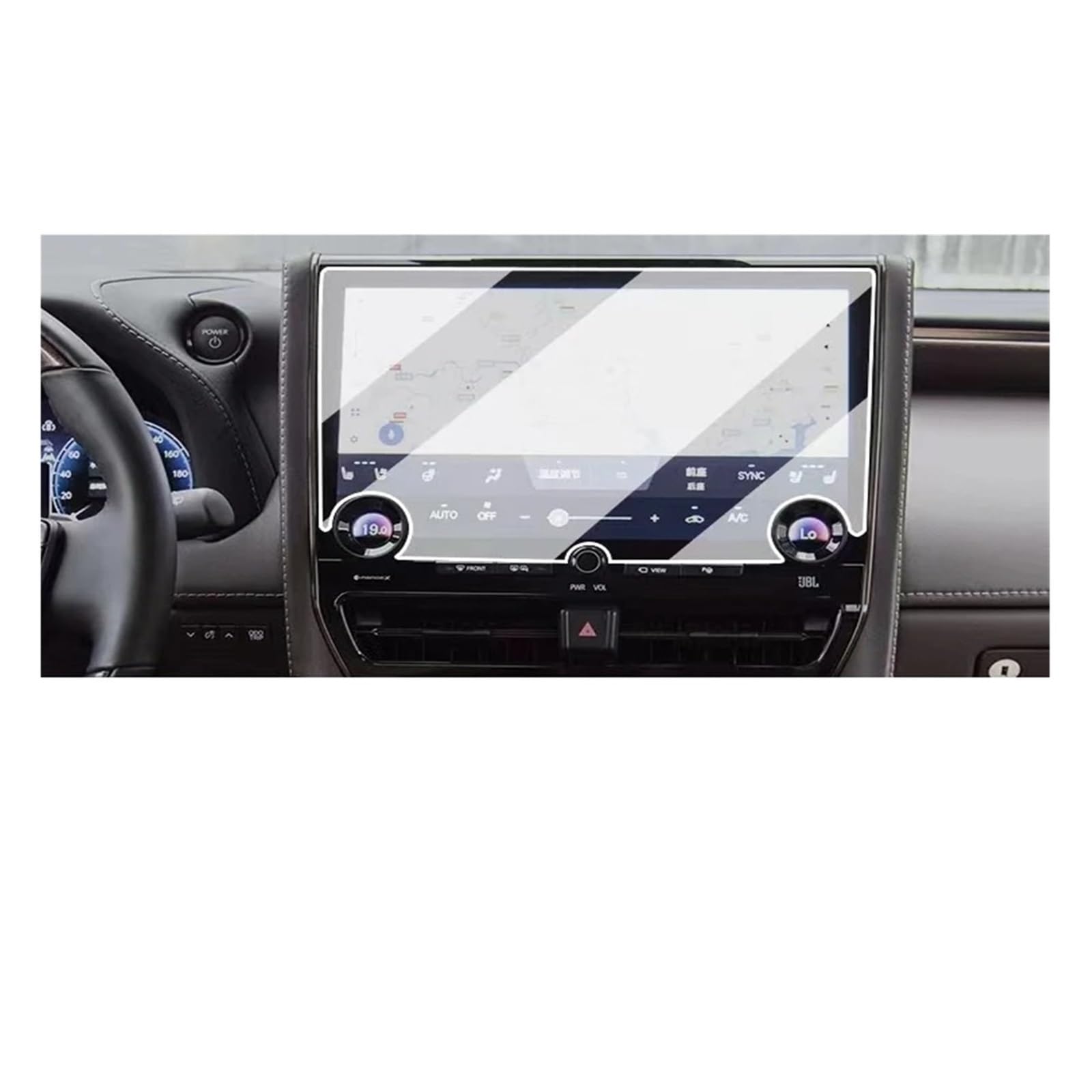 Pellicola Protettiva per Schermo LCD di Navigazione GPS per Toyota Alphard e Vellfire 2024 Vetro temperato 5 Pezzi.