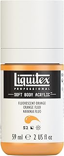 Liquitex Professional Soft Body Acrylic Paint, 59ml (2-oz) Bottle, Fluorescent Orange
