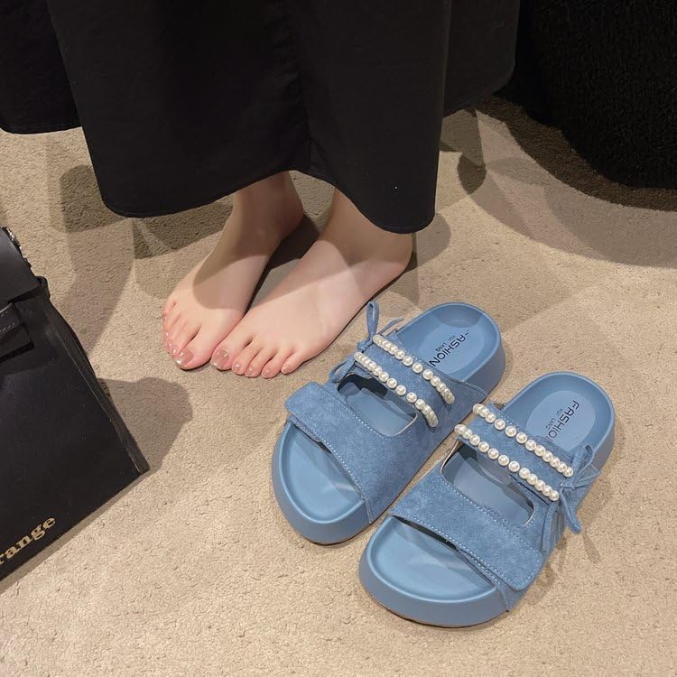 Women's slippers - Fashionable thick-soled design casual slippers - comfortable and breathable, suitable for both indoor and outdoor wear3