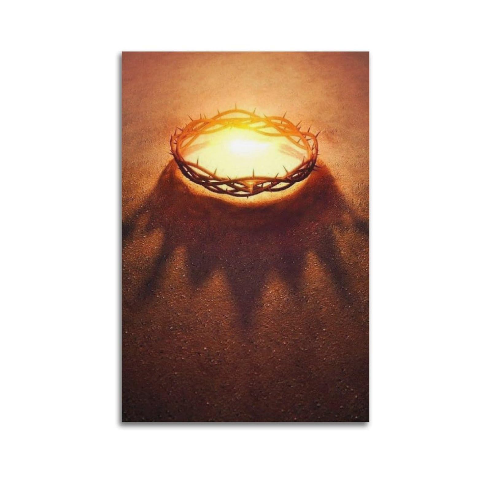 QXYUIN The Reflection of The Crown of Thorns Is The Crown of Jesus Christ Poster Wall Art Canvas Aesthetic Decorative Painting for Room 16x24inch(40x60cm) Unframe-style