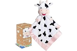 Cow Baby Security Blankets: Soft and Snuggly Loveys for Baby Girls