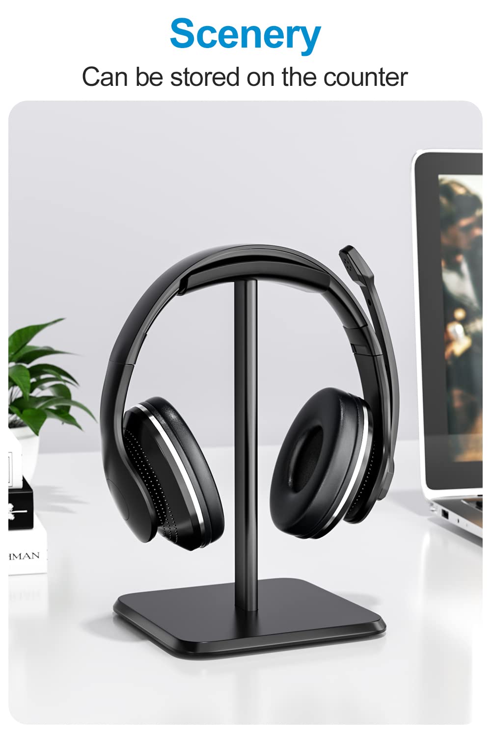 YuanDian Light Up Headphone Stand For Desk, Gaing Headset Holder RGB - View #10