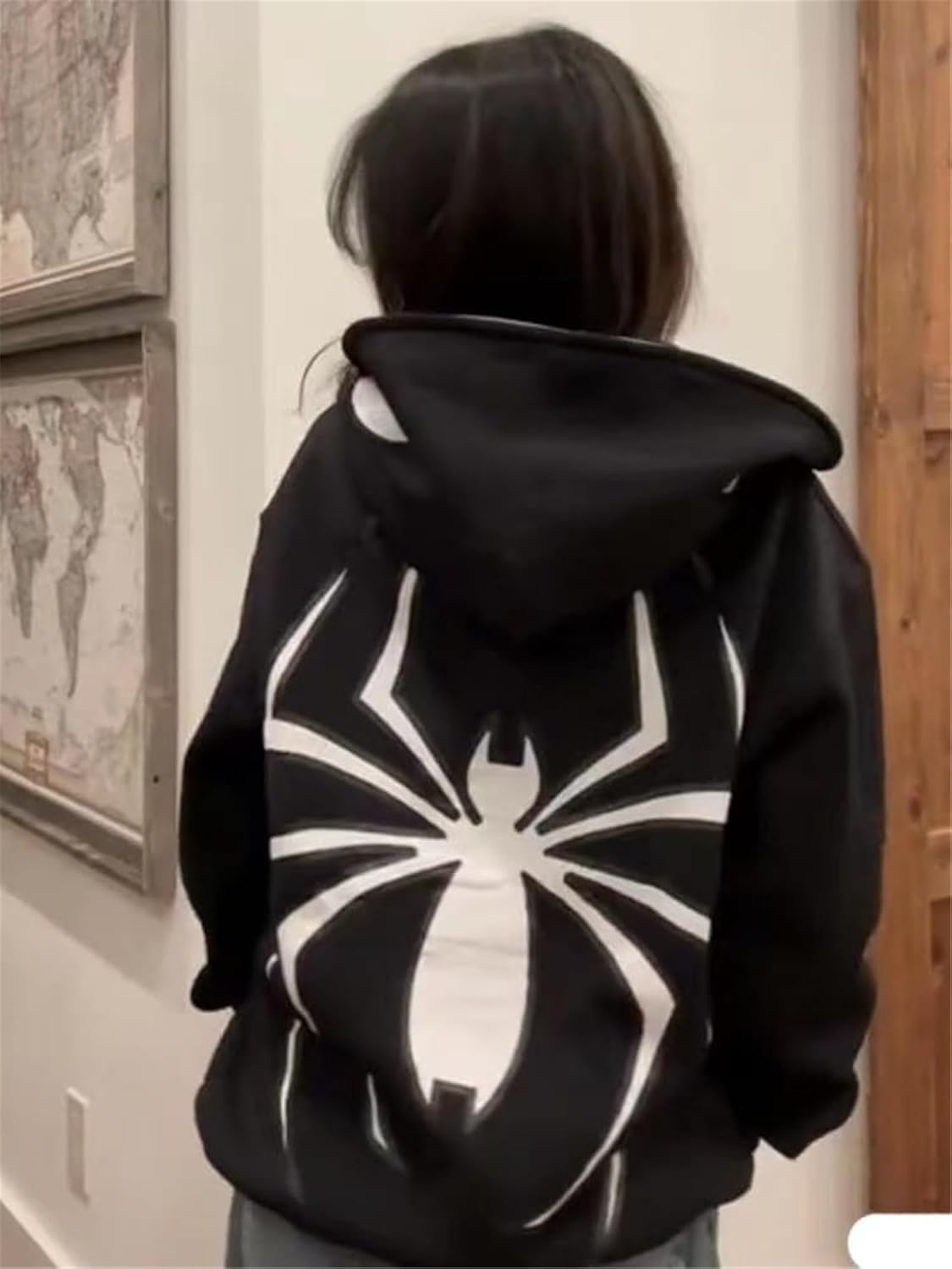 Y2k Hoodie Men Women Spider Full Zip Hoodie Graphic Hoodies Gothic Emo Grunge Jacket Streetwear Sweatshirt