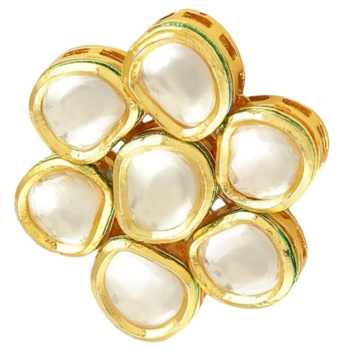 JWELLA Traditional Gold Plated Enamel Kundan stone kurta blazer suit Brooch pin saree pin for men and women Unisex Pack of 1 (B0D9SKV3LZ) Amazon Price History, Amazon Price Tracker