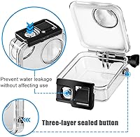 Vista 3 de Carcasa impermeable para GoPro Max, 45 M/148 pies, funda protectora de buceo con liberación rápida, accesorios para cámara de acción Go Pro Max