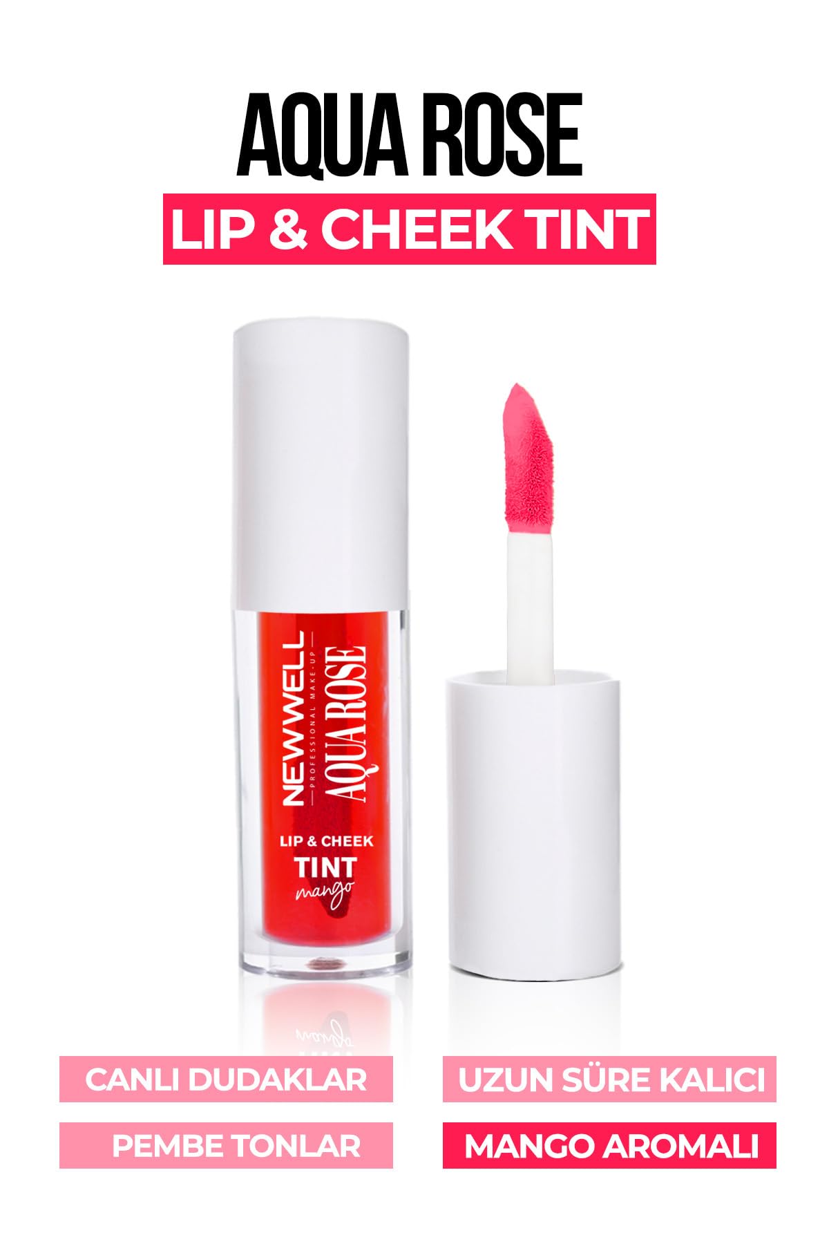 New Well Aqua Rose Lip & Cheek Tint Mango Aromalı 6 Ml, T1192