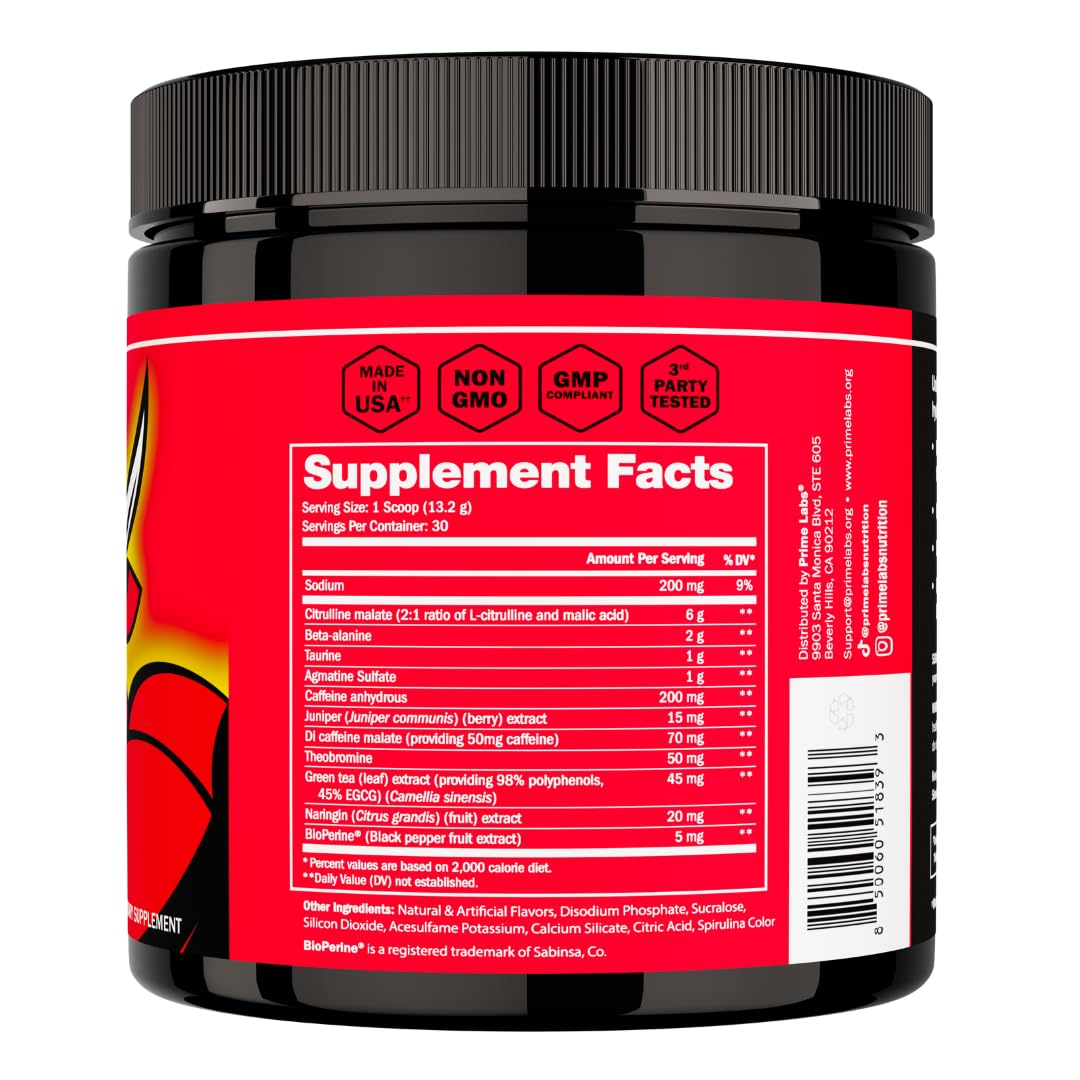 Prime Labs Pre Workout Powder for Men, Blue Lemonade Flavor — Amazon image 9