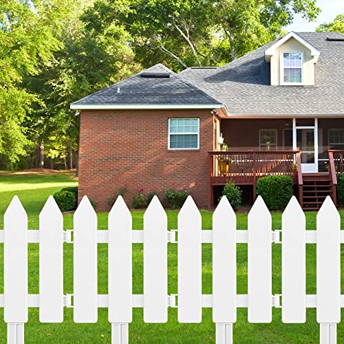 ELECLAND White Plastic Garden Fence with 22 Pieces, Picket Fence Edgings for Lawn, Flowerbeds, Plant Borders, Decorative Yard by ELECLAND - Image 7