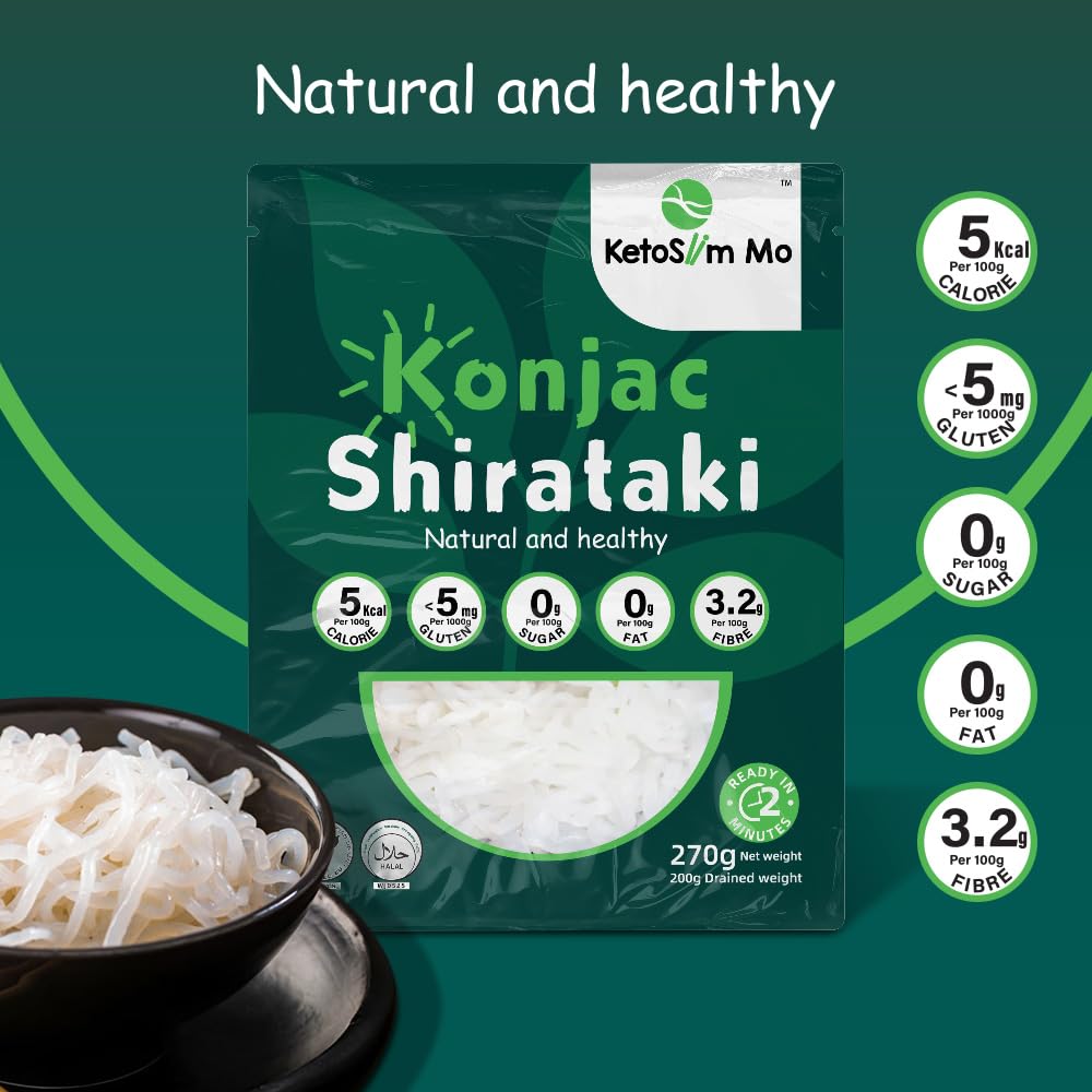 Shinsakura KetoSlim Mo Shirataki Konjac Udon Noodles 270 g | Low Calorie | Zero Sugar | Keto Friendly | Good Source of Fibre | Fat Free (Pack of 1) 3
