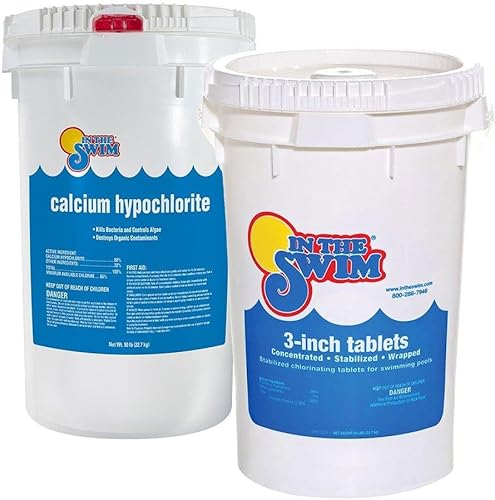 Miniatura 9 de In The Swim Pool Shock - Desinfectante granular Cal-Hypo 68% para agua cristalina - Defiende contra bacterias, algas y microorganismos - 25 libras