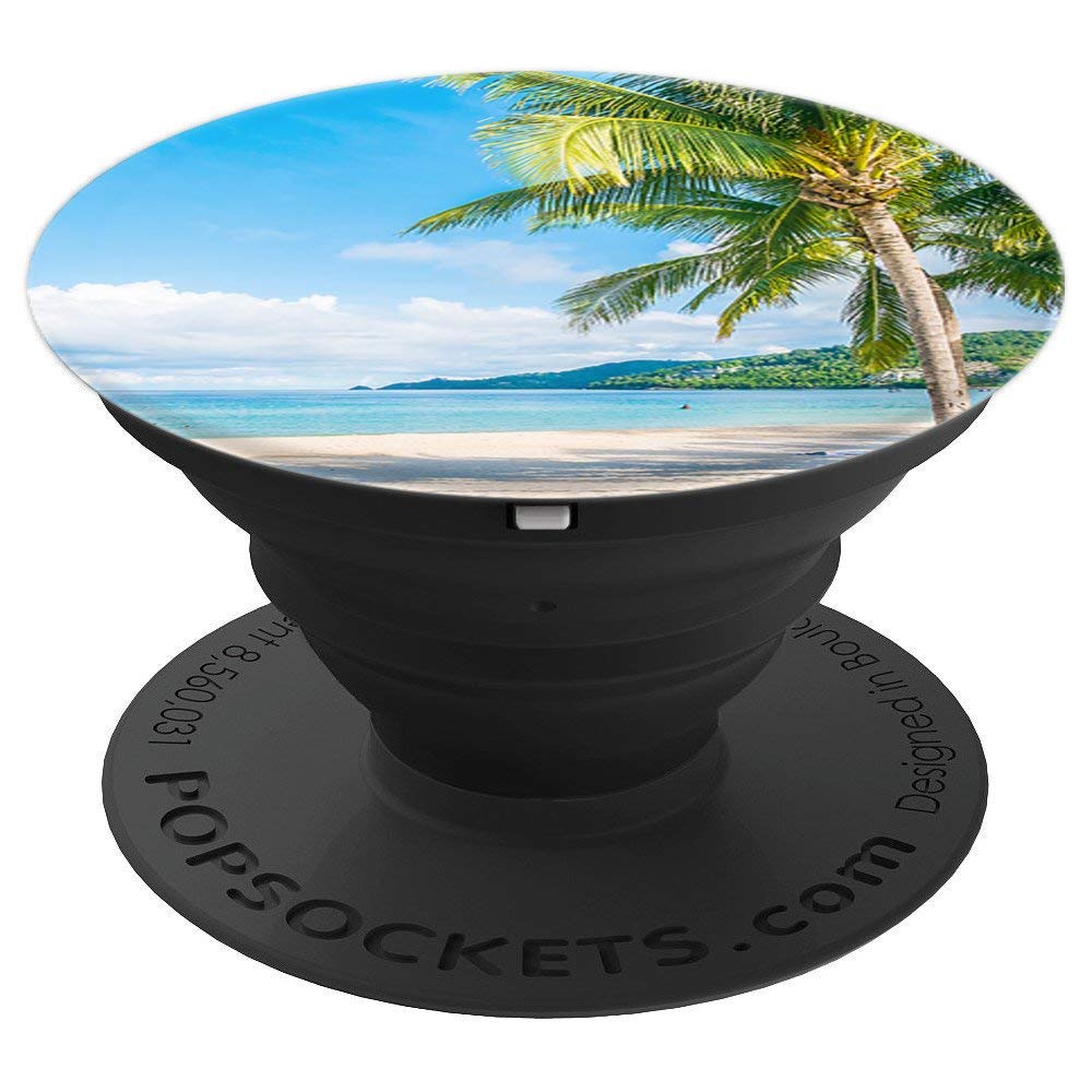 Tropical Palm Trees Ocean Sunny Beach PopSockets PopGrip: Swappable Grip for Phones & Tablets PopSockets Standard PopGrip