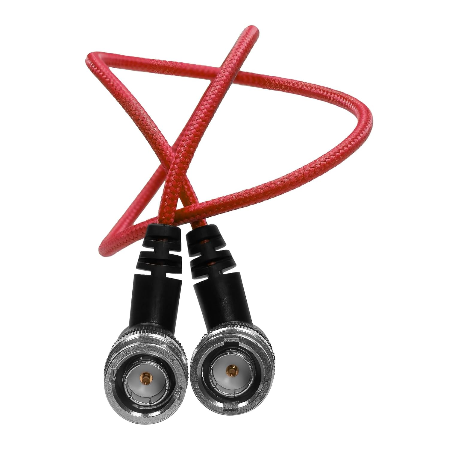 KONDOR BLUE | 16" Ultra Thin 3G SDI Video Cable Right Angle BNC | Compatible with All 3G SDI Cameras and Monitors, Signals up to 1080/60 | Red