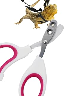Bearded Dragon Nail Clippers,Guinea Pig Nail Trimmers,Stainless Steel Toe Clippers for Small Reptiles,Nail Clippers Grooming Pet Tool Gift for Bearded Dragon Enthusiasts (Rose Red)