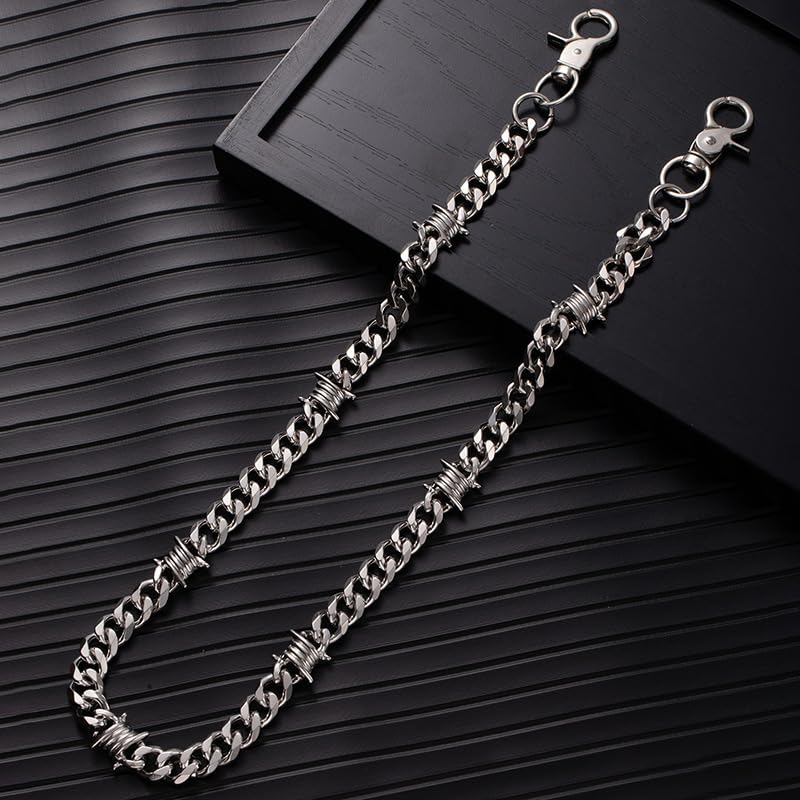 Image of Gothic Pants Chain Wallet Keychain Edgy Punk Hip Hop Waist Accessory for Jeans, Streetwear Women Men