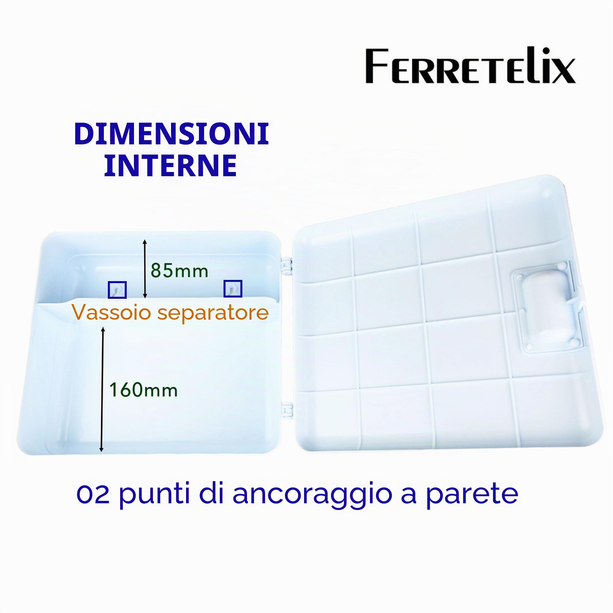 Ferretelix® Armadietto di Pronto Soccorso da Parete con Dotazione – 28 x 25 x 10 cm – Kit Medico Completo per Casa, Ufficio e Negozi