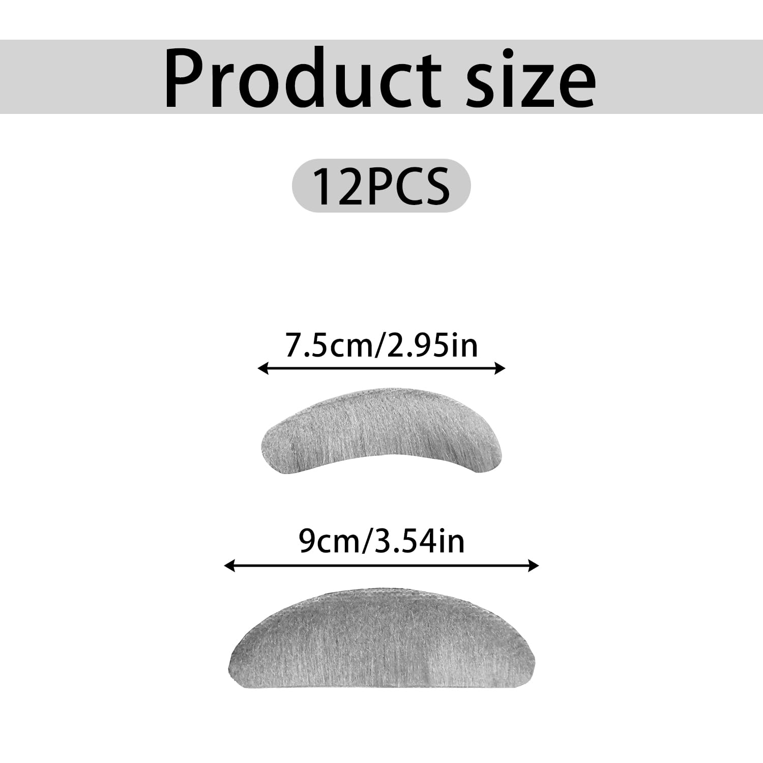 Bojueshaw 4 Sets Old Man Facial Hair Costume,Fake Stick-on Mustache and Eyebrows for Grandpa Costume,Cosplay,Halloween,Carnival,and Stage Props - Image 2