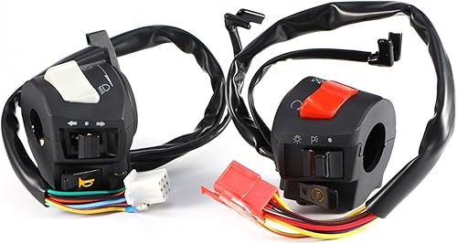 Miniatura 3 de Interruptor de manillar, 2 unids DC 12V Universal 7/8 '' manillar motocicleta cuerno giro interruptor de control de luz