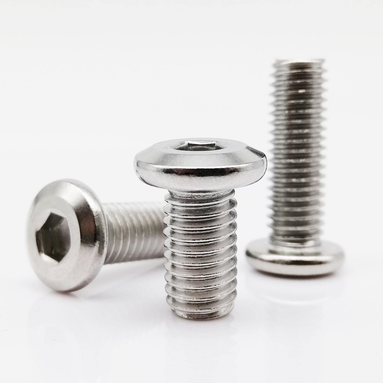 Tornillo Tornillo 1/5/10/50X M3 M4 M5 M6 M8 304 Acero Inoxidable Grande Plano Hexagonal Cabeza Hueca Allen Muebles Cama Conector Remache Tornillo Tornillo de Madera Insertos roscados