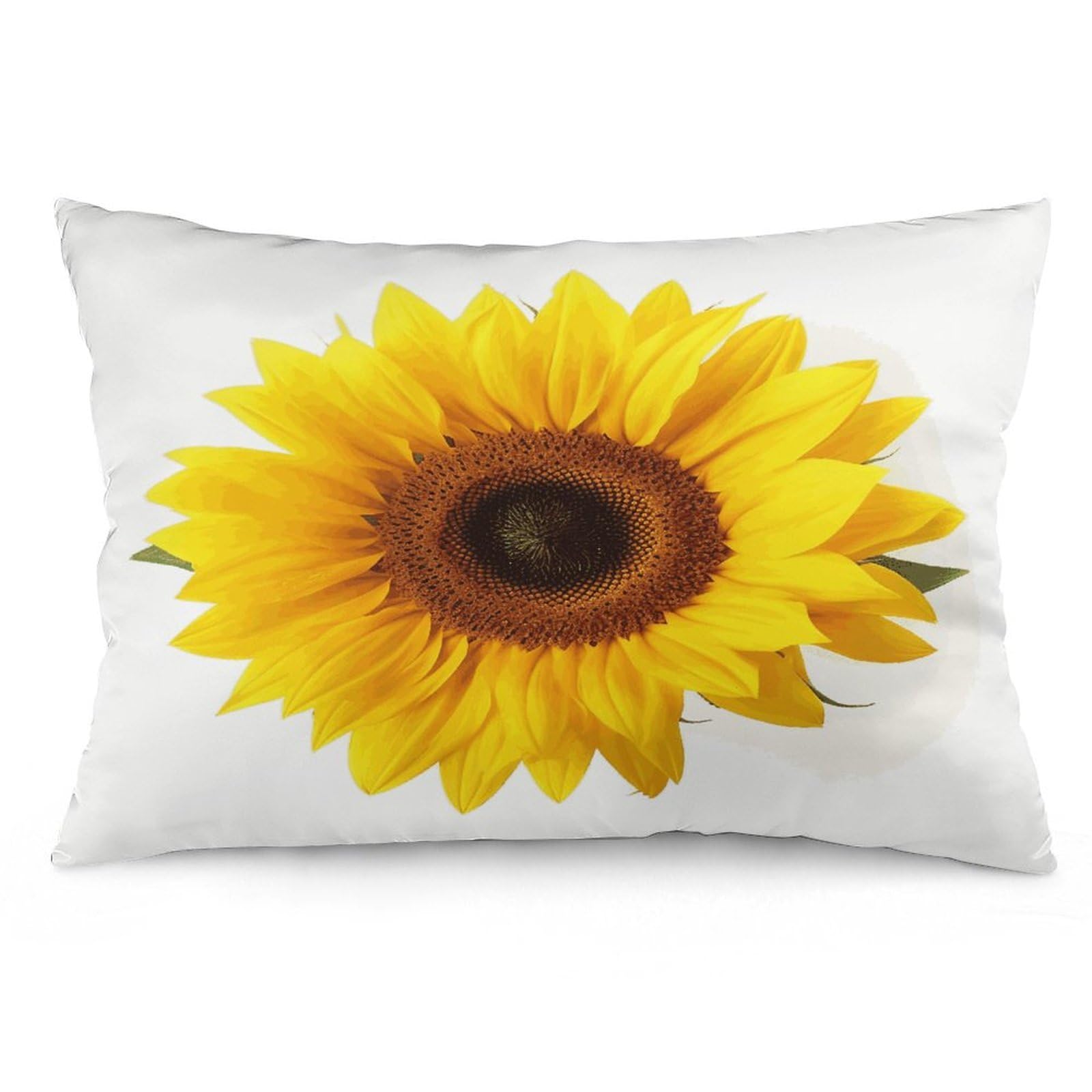 Sunflower Isolated Throw Pillow Covers with Silent Zipper Polyester Pillow Protectors Removable Pillow Cases Soft Pillowcase Cozy Pillow Sham Cushion Cover for Sofa Car Bed 16 "x24