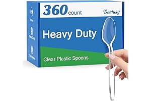 360-Count Clear Plastic Spoons - Your Go-To Choice for Effortless Dining