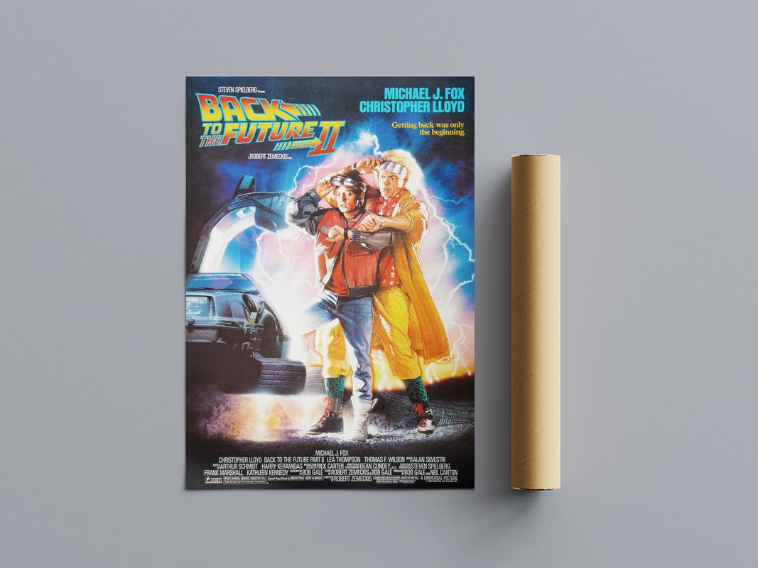 Pixie Posters Multi Colour Classic Nostalgic Movie Posters Back To The Future 2 Wall Art (A2 Size 42Cmx59.4cm)