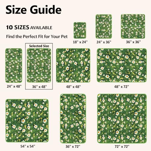 Image of Washable Pee Pads for Dogs, Reusable Puppy Potty Training Pads, Ultra-Absorbent Thick Waterproof Leak-Proof Non-Slip Pads & Mat for Crate, Playpen, Floor, Whelping & Housebreaking , 2 Pack 36 inchx48 inch