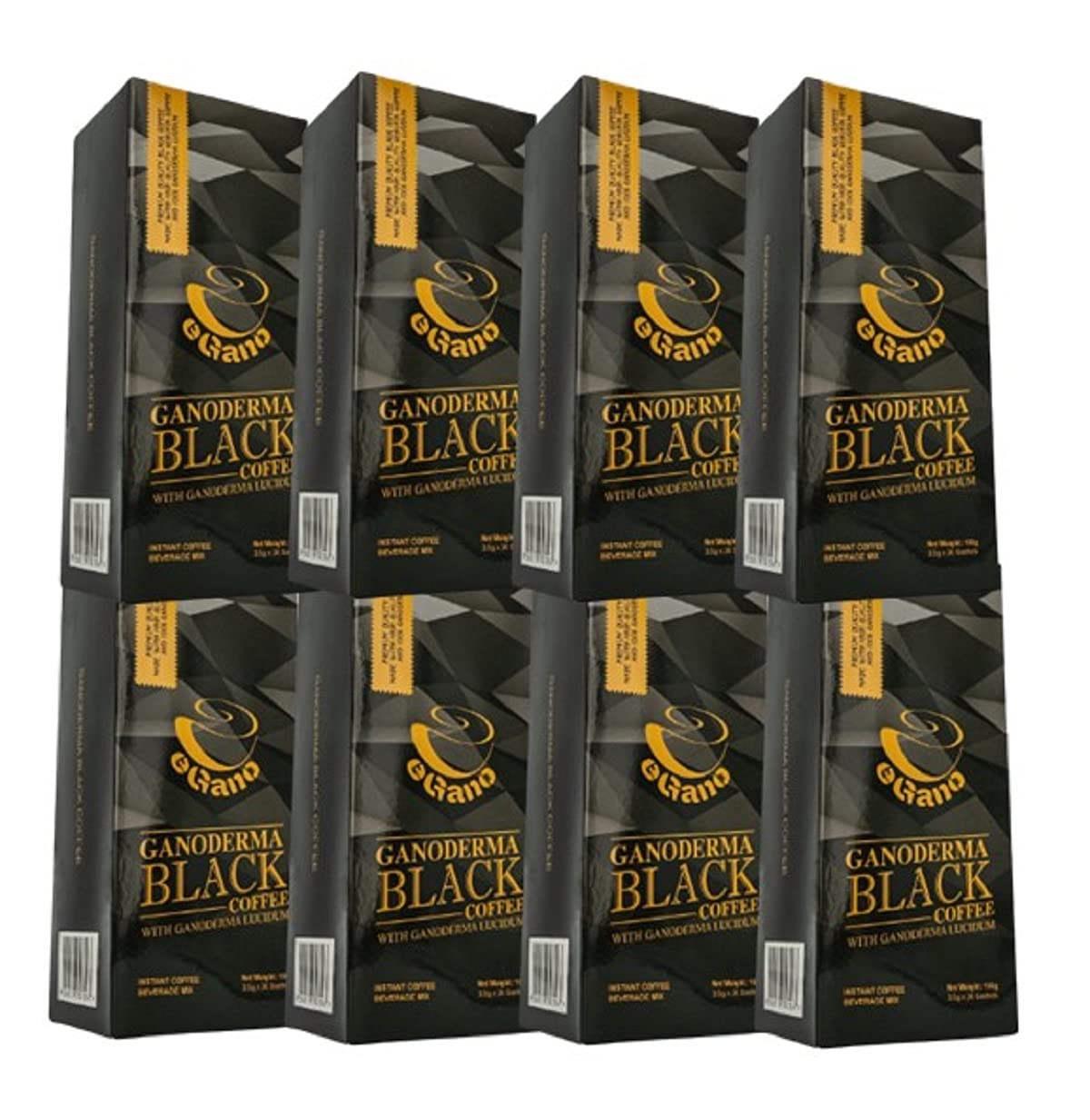 8 Boxes eGano Premium Ganoderma Black Coffee Café Noir Instant Coffee With Ganoderma Lucidum Extract (3.5g x 30 Sachets / Box)