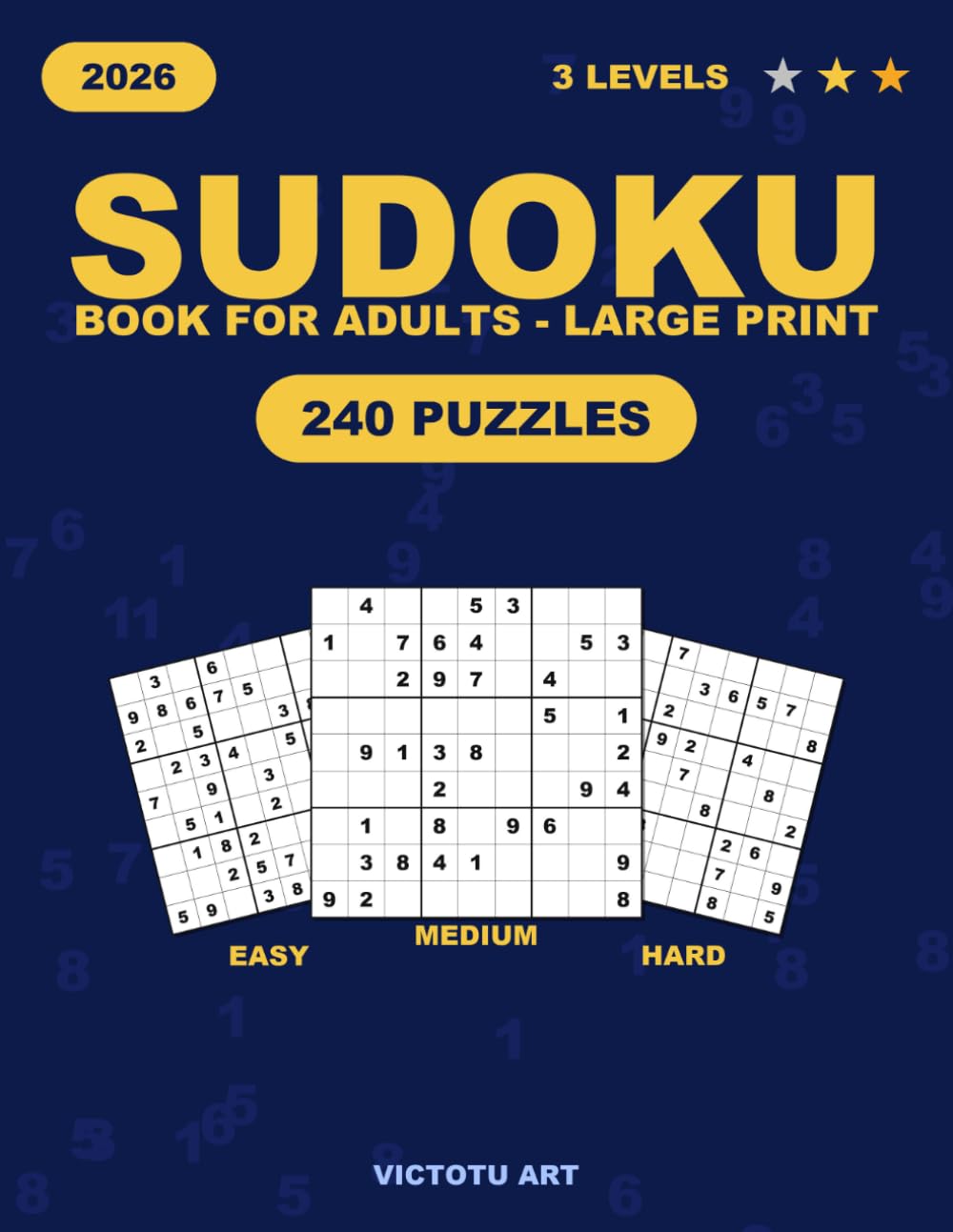Sudoku Book for Adults - Large Print: Sudoku Puzzle Book with Solutions - The Perfect Challenge for All Skill Levels